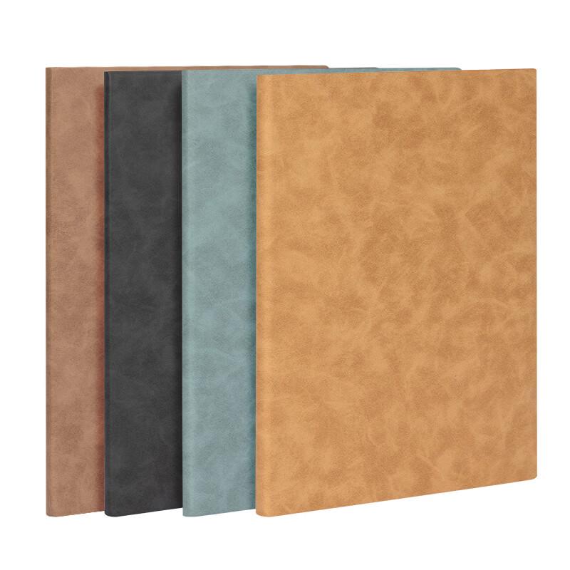 Deli Faux Leather Business Notebook 4-Pack