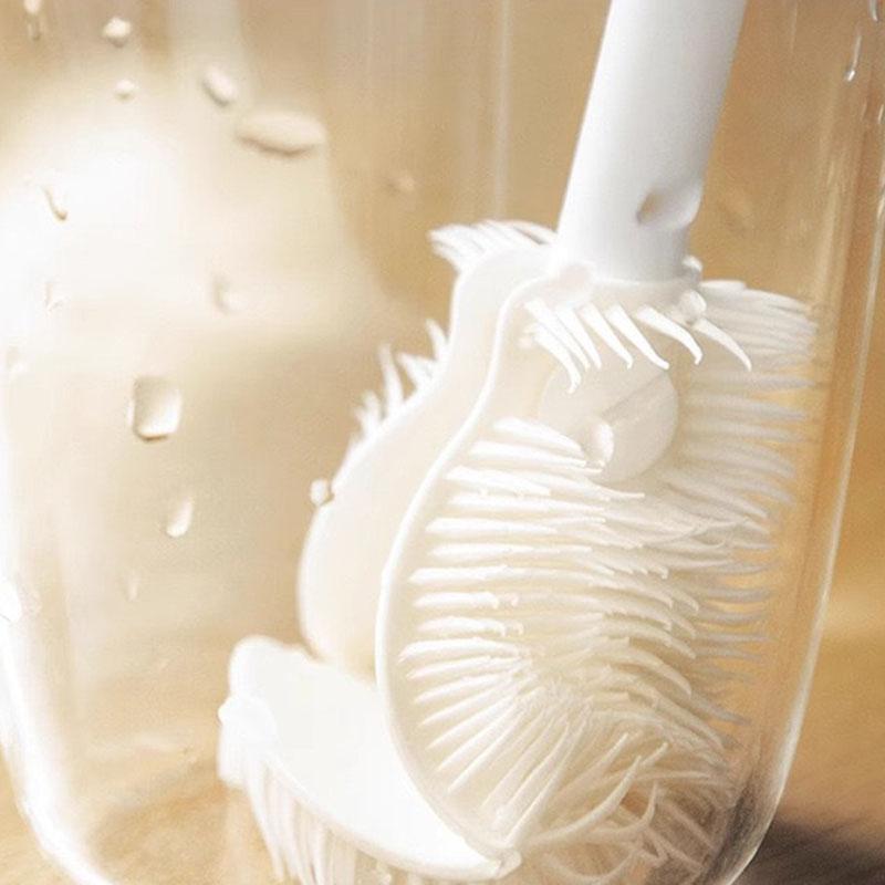 Silicone Bottle Brush Cup Brush Cup Scrubber Glass Cleaner Kitchen Cleaning Tool Long Handle Drink Wineglass Bottle Glass Cup Cleaning Brush
