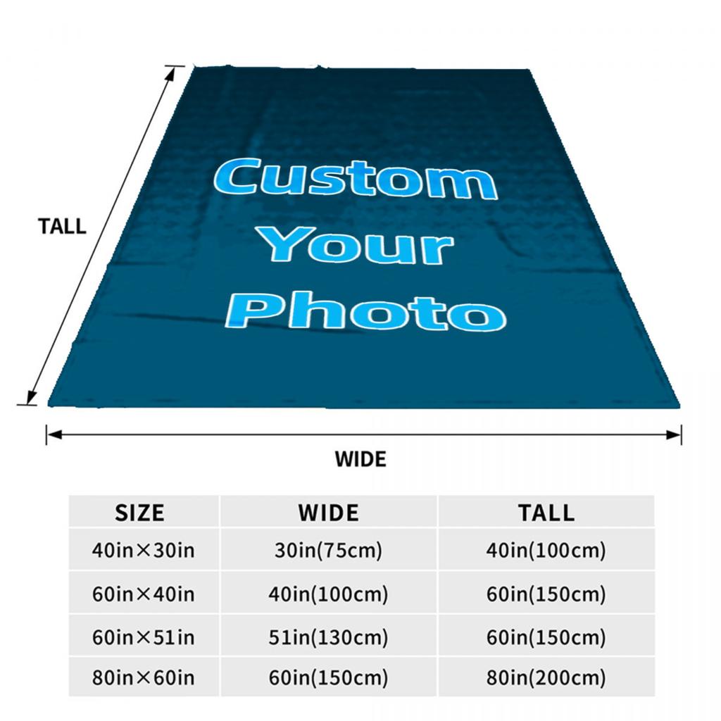 Custom Photo Flannel Blanket 3D Printed Soft Blanket For Home Camping Nap Leisure Blankets Christmas Gifts For Home Decor