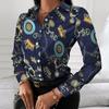 S-XXL Women's Printed Long-sleeved Shirt