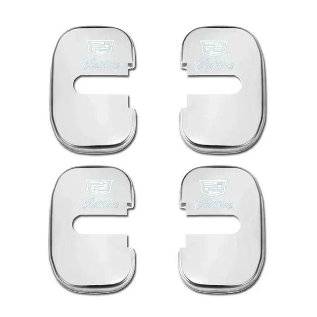 4pcs Car Door Lock Cover Protection Stickers for Cadillac CTS Escalade ATS Auto Interior Decal Replacement Logo Accessories