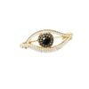 Hollow Out Rhinestone Eye Brooches Crystal Pendant Banquet Clothes Pin  Clothes Accessories