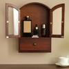 Sturdy Wooden Desktop Organizers Cabinet Clear Glass Front Panel Multipurpose Storage For Home Office Decors