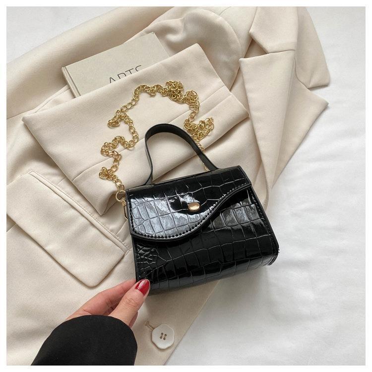 Trendy Mini Crossbody Bag For Women Stylish Summer Flap Bag Faux Leather With Stitching Details In Black Gold Orange Or Silver