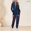 Women Plus Size V Neck Long Sleeve Scrub Set Vintage American Flag Star Stripe Print Nurse Uniform Set