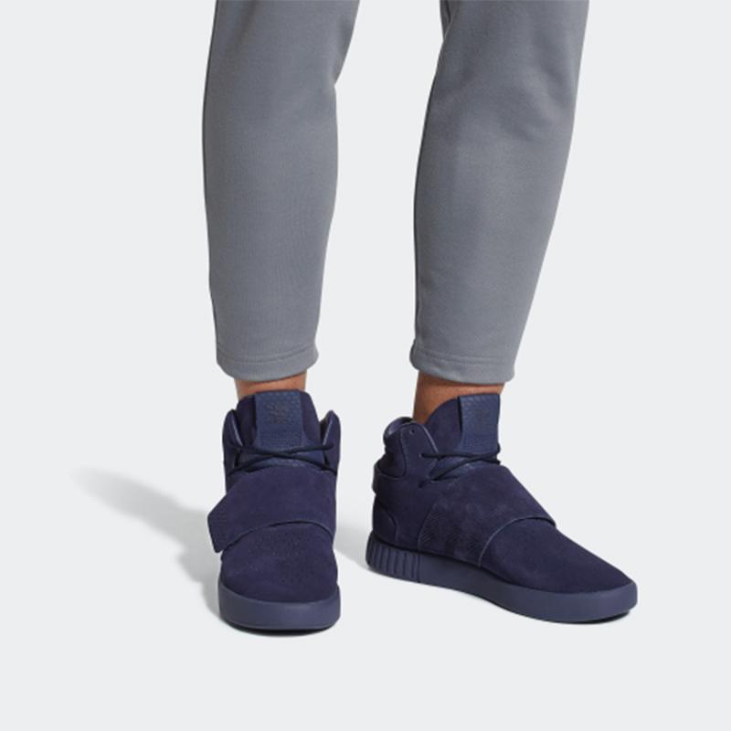 Adidas Originals Tubular Invader Strap Mid-Top Sneakers Men Sneakers Dark-Blue BY3631