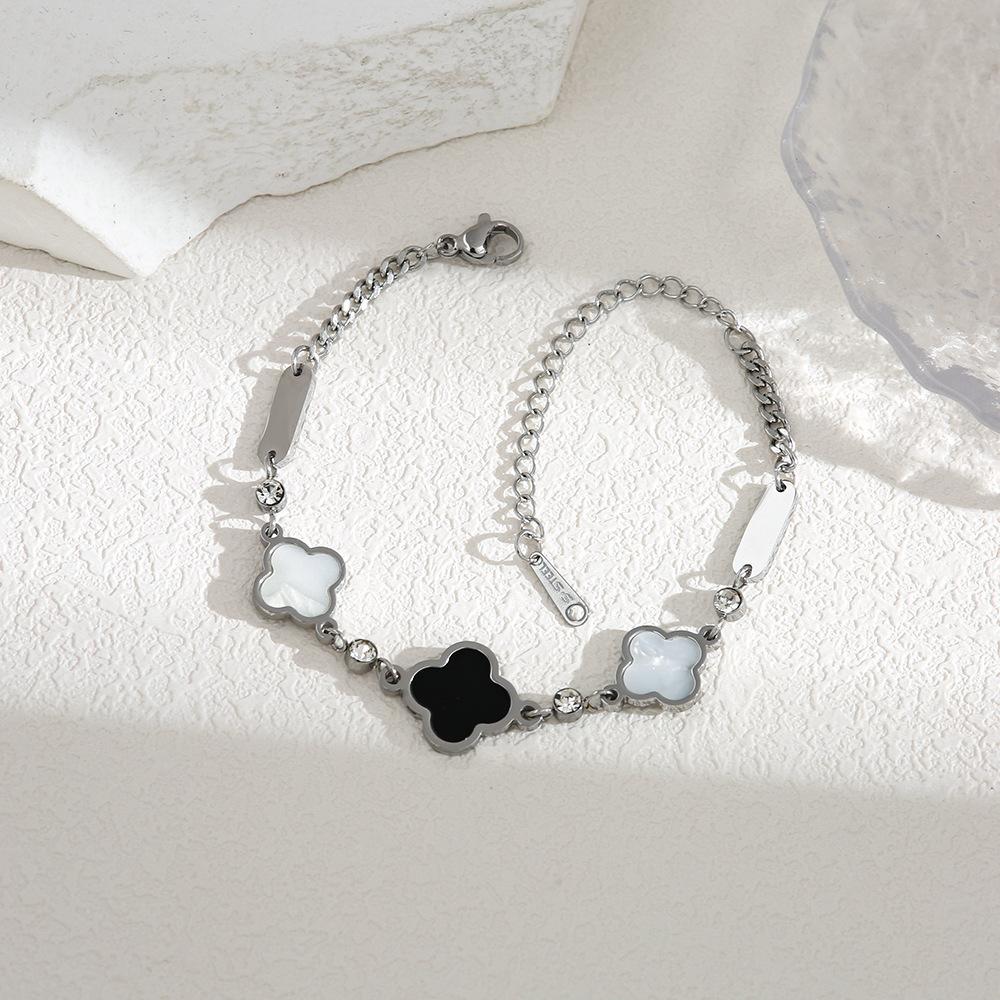 Titanium Steel Shell Lucky Clover Bracelet Fashion Luxury Jewelry Bracelet
