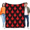 Stylish Red Fighter Jets Throw Blanket Cozy Soft Lightweight Sofa Bed Cover Perfect for Home Decor Gifts for Kids and Aviation E