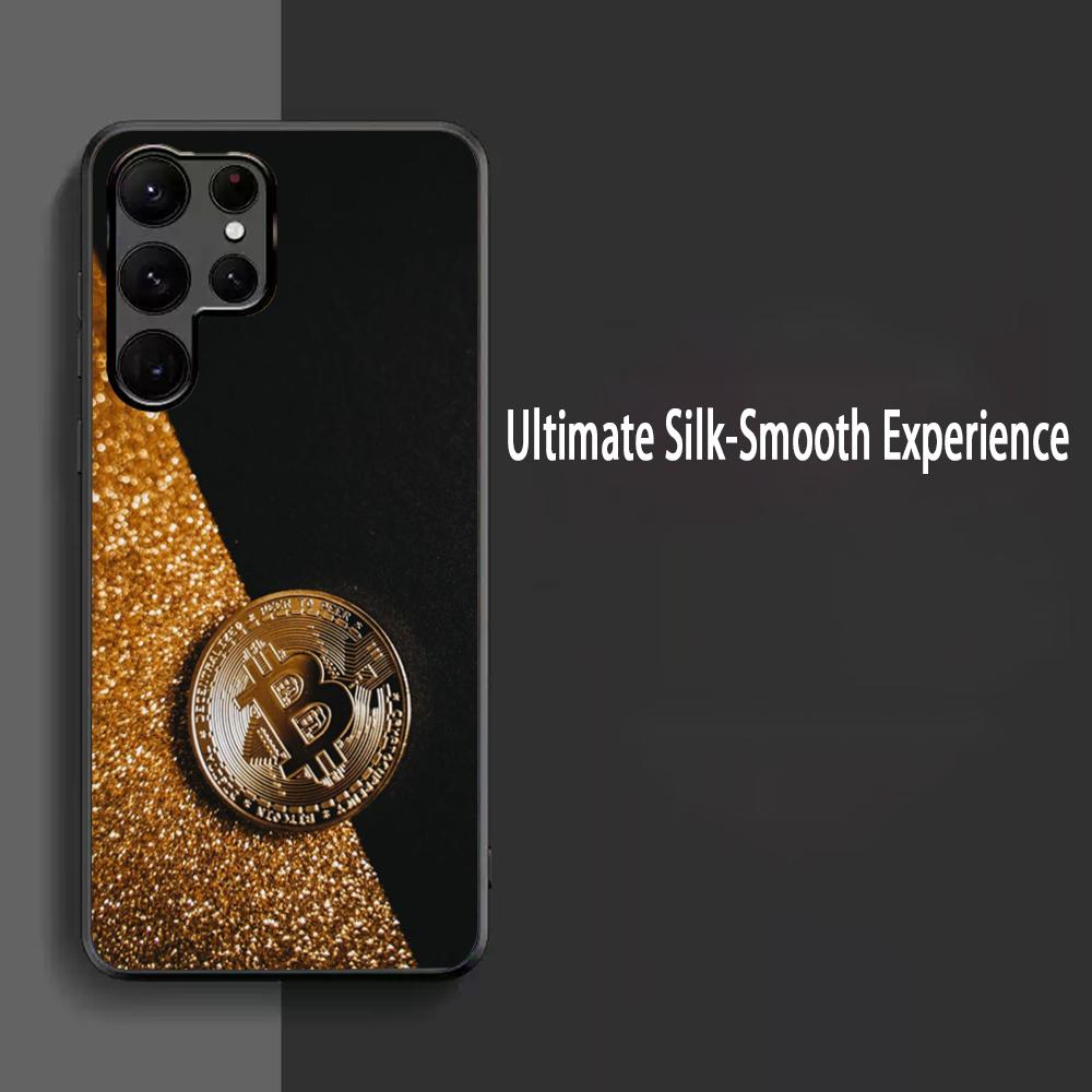 

Stylish cool Bitcoin BTC Phone Case For Samsung Galaxy S25 S24 S23 S22 S21 S20 Plus Ultra Note20 Soft Black Samsung S24 Plus