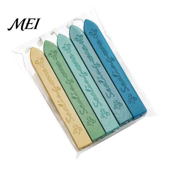 Sealing Wax Sticks 5PCS Sticks, with Wicks, Classic Color Envelope Strips, for And Vintage Craft Decor Strips Wedding Invitations