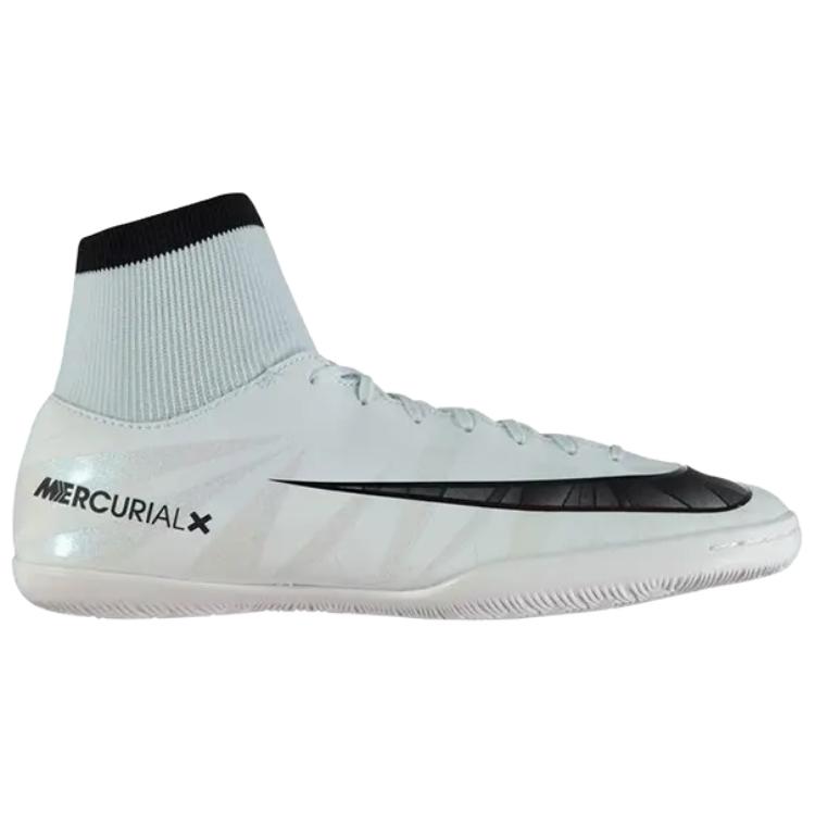 Nike MercurialX Victory 6 CR7 DF IC Indoor Soccer Cleat Men Sneakers White Blue-Tint Black-White 903611-401