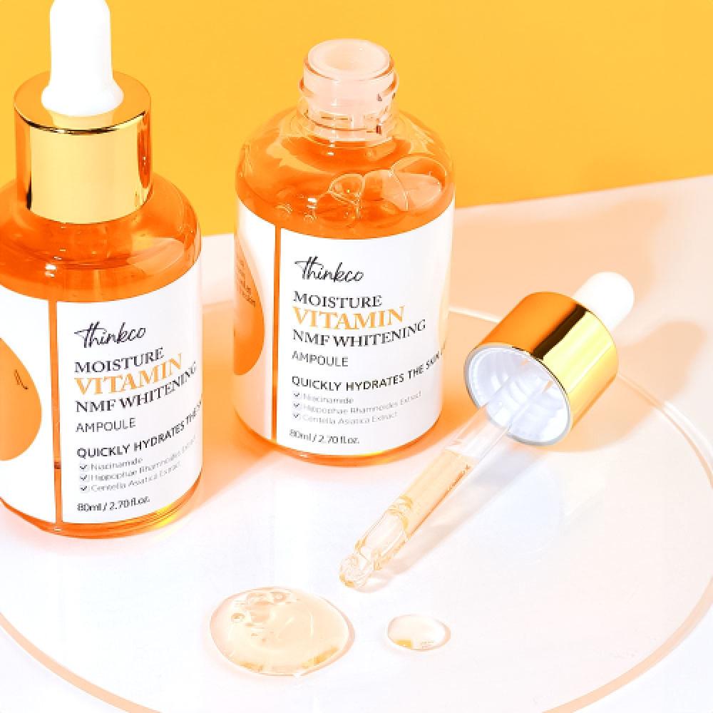 Thinkco Moisture Vitamin Nmf Whitening Toner Ampoule Cream Skincare Set Of 3