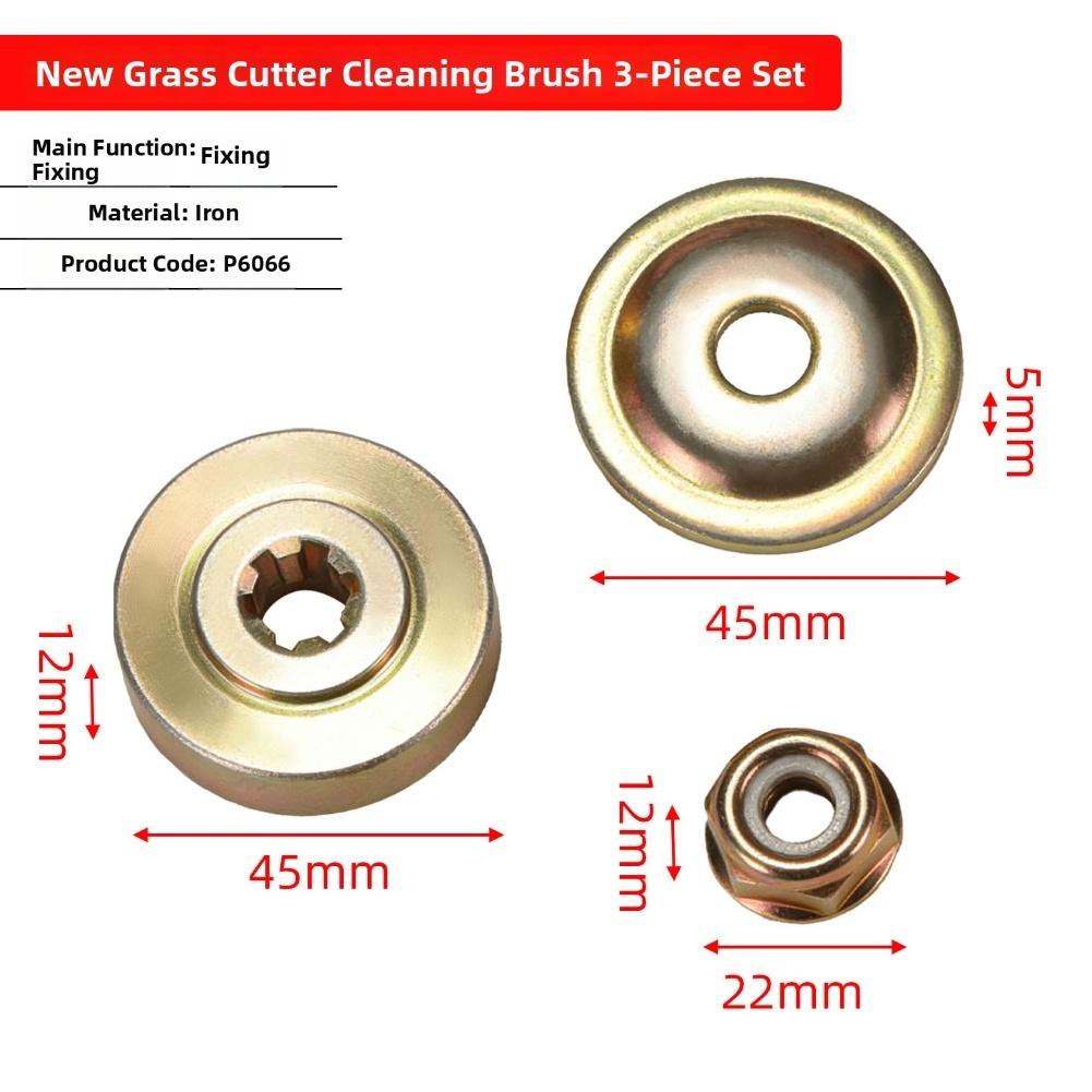 Lawnmower Cleaning Brush Fixing Nut Accessory Set Grass Remover Tool For Deck Garden Yard Floor Patio Farm Tile Grout