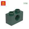 125Pcs/lot 3700 1x2 1 Hole Constructing Blocks MOC DIY Accessories Compatible With Bricks Children Toys Gift Box