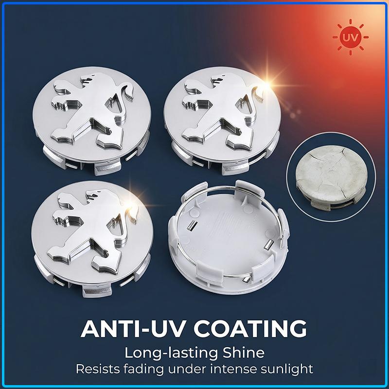 4pc/set 60mm Car Wheel Center Hub Cap 56mm Stickers Car Rims Dust-proof Cover Hubcaps For Peugeot 206 307 301 207 407 308 406 107 108 208 408 508 607