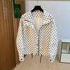Women's Casual Jacket with Random Printed Polka Dot Jacket for Spring and Autumn New Styles, Comfortable and Versatile, Girlish Style Fashion Jacket