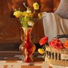 Vază Ceramică Colorată Desenată Manual Geometrie Vază cu Flori Cap de Cal Statuete Animale Simulate Artizanat Ceramic Decorațiuni Casă
