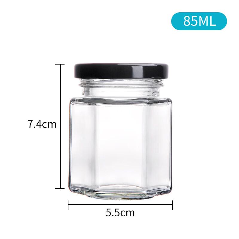 Qiwei Small Hexagonal Glass Storage Jar
