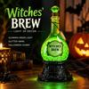 Lighted Witches’ Brew Bottle Glitter Globe Green Light Up Halloween Apothecary Decoration Wine Bottle Decoration for Your Table