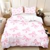 3pcs Butterfly pattern bedding set 1 quilt cover+2 pillowcases soft bedroom decoration suitable for girls and women bedroom