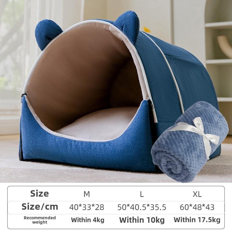 Kennel Removable and Washable House Type Closed Indoor Large Space Medium and Small Dog Fighting Dog House Cat Litter Pet Supplies