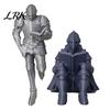 Stable Bookend for Shelves 3D Printed Medieval Knight Book Corner Ornament, Reading Figurine Retro Armor Statue Nook Decor, Creative Bookshelf, Lover