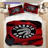 Toronto Raptors Bold Black Bedding(1 * Duvet Cover + 2 * Pillowcase, Without core)Bedding Set Soft and Comfortable Christmas Birthday Gift Bedding