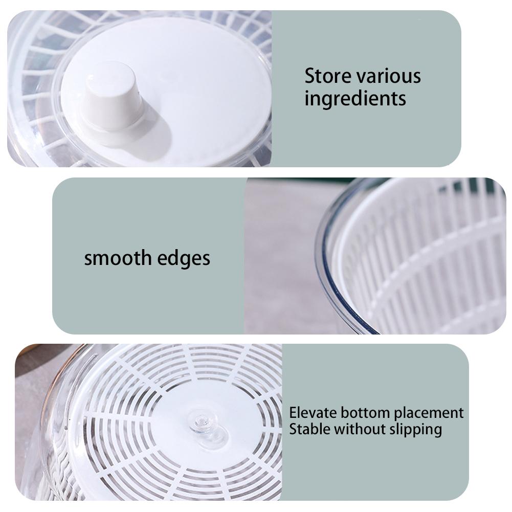 3 Liters Fruit And Vegetable Spinners Large Capacity Veggie Fruit Washing Strainer Kitchen Supplies