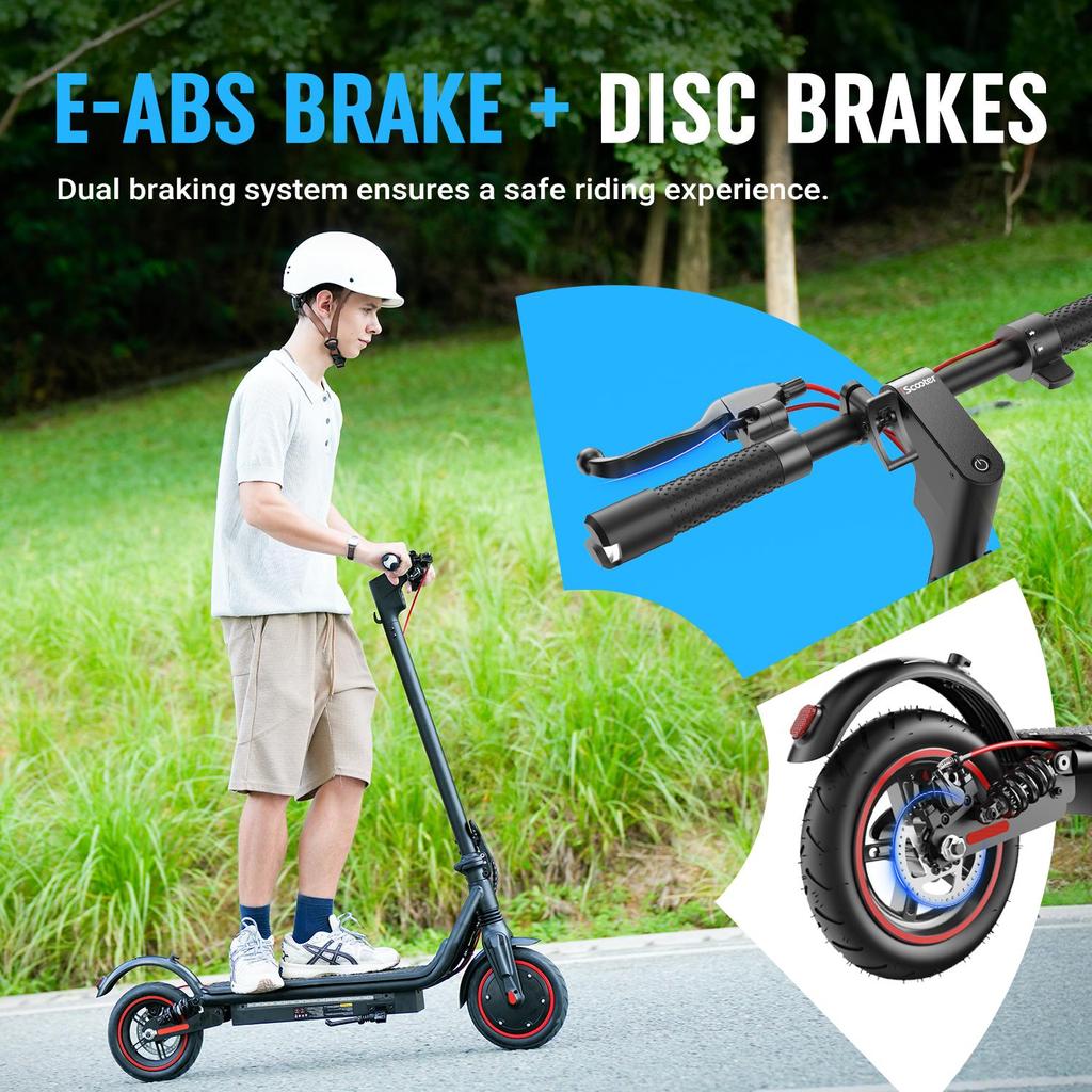W7 Electric Scooter 650W 10.5Ah 8.5'' Pneumatic Tires Rear Disc Brake 25KM/H Max Speed 27-37KM Range Adult Electric Scooters
