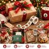 500Pcs Round Christmas Stickers Merry Holiday Self Adhesive Sealing Labels Xmas Festive Pattern For Gift Box Envelope Packaging