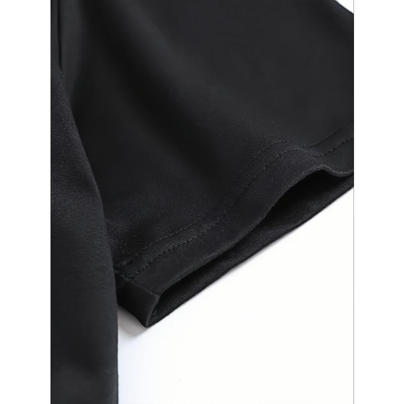 Europese maten Dames Zwart T-shirt met Rode Roos & Liefde Tekst Bloemenprint - Zacht Comfortabele Pasvorm Korte Mouwen Ronde Hals Casual Elegante Top