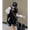 Baseball uniform for women in spring and autumn, ins trendy Korean version, versatile jacket, bf lazy style couple, retro casual top, thin section