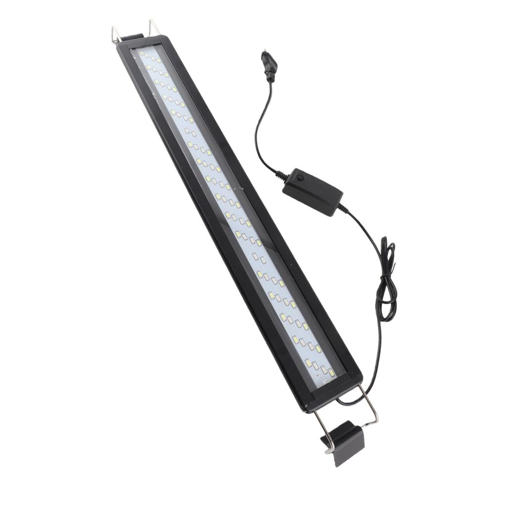 LED Aquarium Light Full Spectrum Ultra Slim Heat Dissipation Splash Proof Fish Tank Light with Extendable Brackets