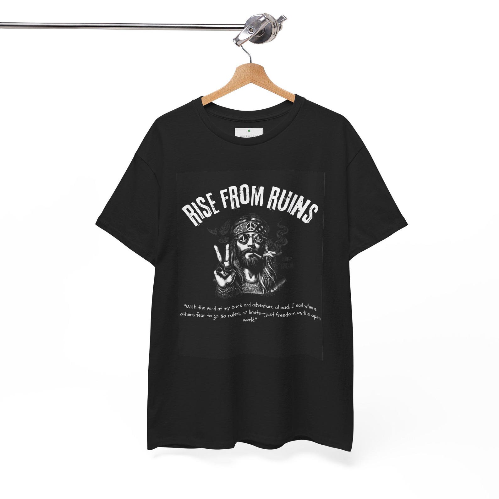 This black t shirt is made for both men and women. XL