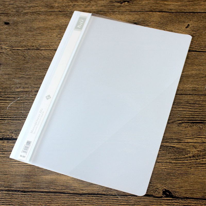 Transparent Punch Folder A4 Color Binding Two-Page Folder Double Hole Clip Folder Loose-Leaf Binder 320file Report Cover