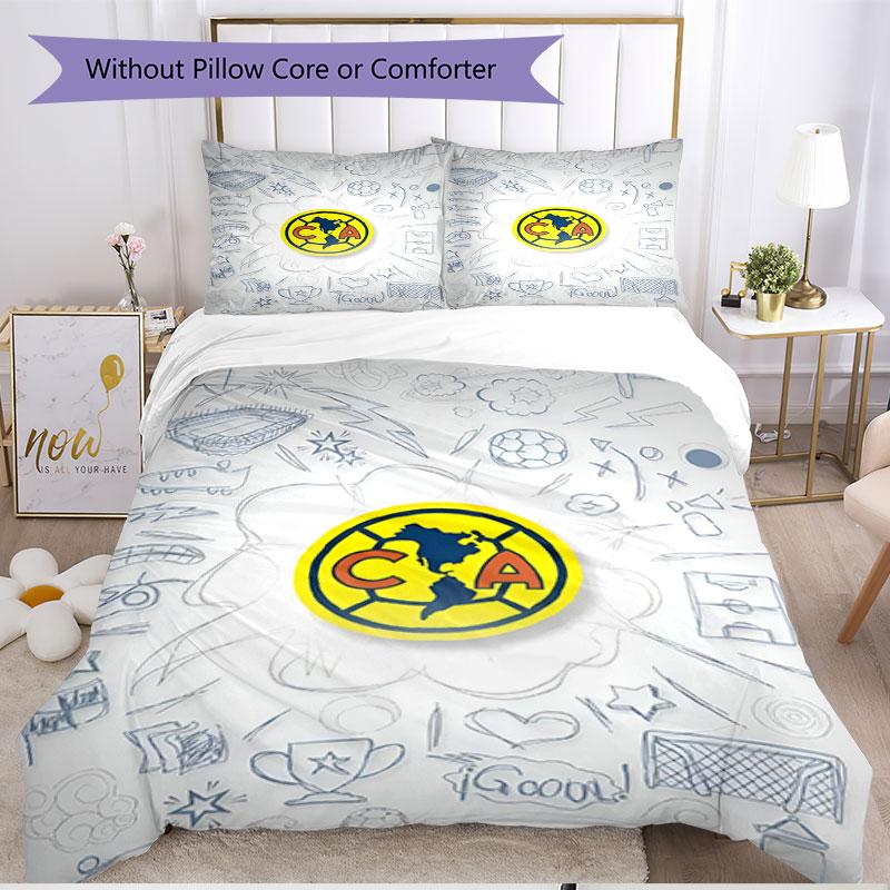 3pcs Duvet Cover Set (1*Duvet Cover + 2*Pillowcase, Without Core), Club America Print Soft All‑Season Bedding Set, Home Bedroom Decor Gift