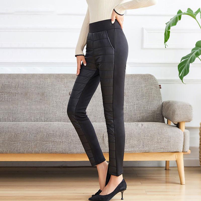 Plus Velvet Thick Cotton Trousers, Leggings, Outer Wear, Autumn and Winter Warm Down Cotton Trousers, Women's Middle-aged and Elderly Warm Pants