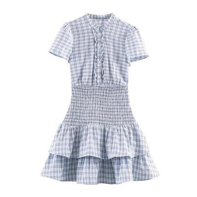 Spring 2026 Plaid Layered Short Dress - Fresh Style Arrival 3067318