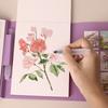 Travel Watercolor Painting Set with Tri-Fold Book, Built-in 12 Colors & Stress Relief Note Paper for DIY Art Therapy
