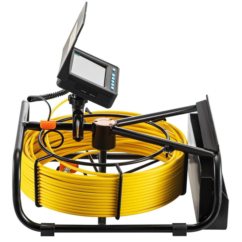 Sewer Camera 50m 4.3-inch Duct Camera with 6 Adjustable LEDs 16GB Card