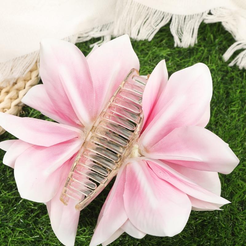 Bright Yellow Floral Hair Hairpin Light Polymer Barrettes for Women Beach Vacation Type Spring Accessories
