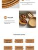 Smoked Bamboo Oval and Round Basket Set: Storage, Sieving, Winnowing, and Fruit or Bun Presentation