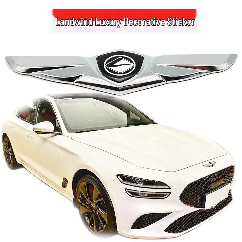 

Landwind X7/X8/X5 Car Logo Sticker & Interior Decoration Accessories Gold Wings Black Logo - Soaring