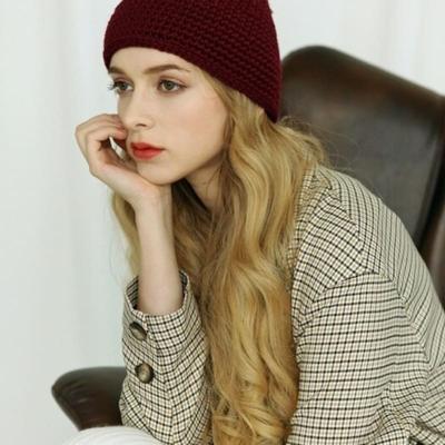 Evance [handmade] Momo Knit Bini_burgundy