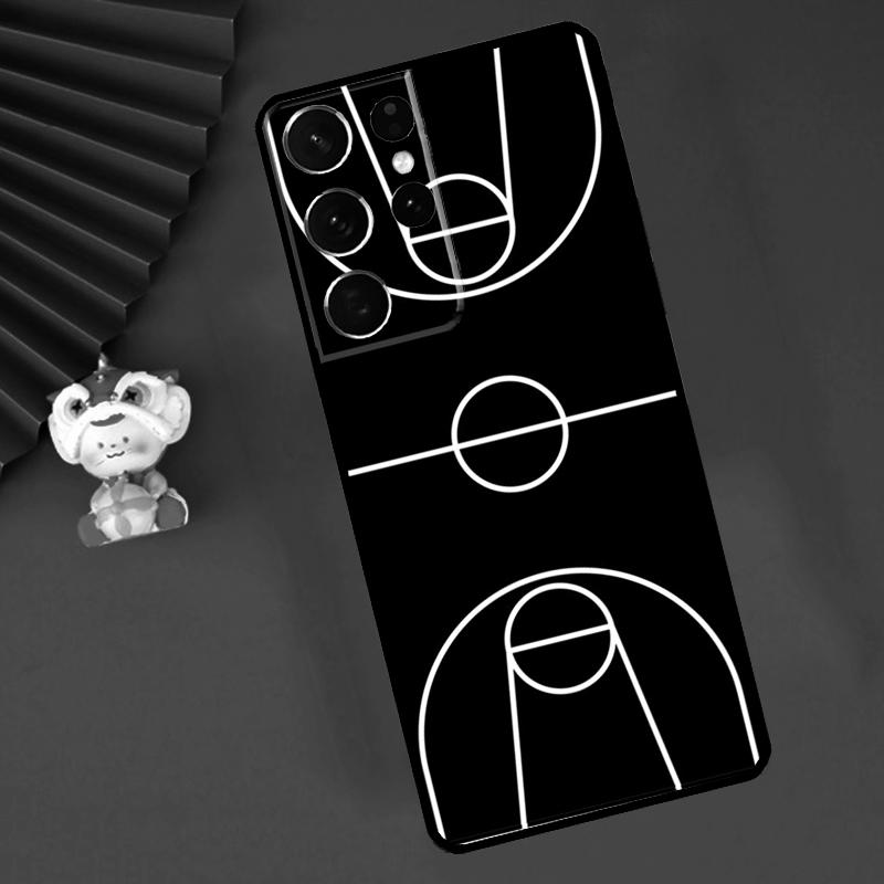 Basketball Court Case For Samsung Galaxy S25 S26 Ultra S21 S22 S20 S23 S24 Ultra Plus S10 S25 FE Cover Funda