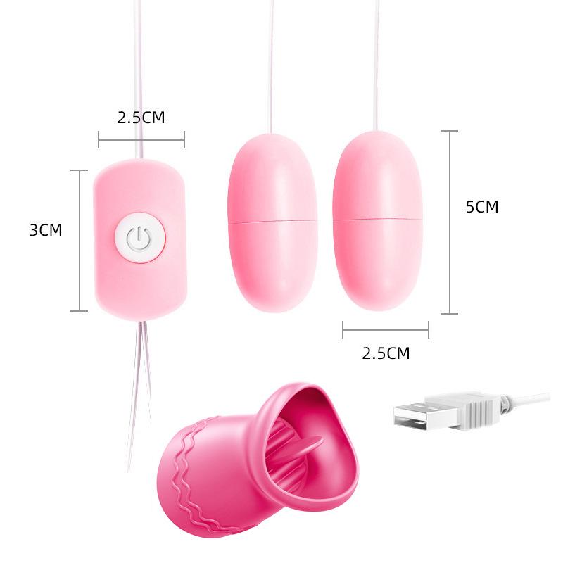 Female Masturbator Tongue Licking Vibrator USB Vibrating Egg G-Spot Vagina Massage Clitoris Stimulator Sex Toys For Women Shop