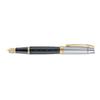 Sheaffer 300 Fountain Pen E9347 Engraved Matte Black Barrel with Polished Chrome Cap and PVD Gold Trim Fine Nib Premium Fountain Pen