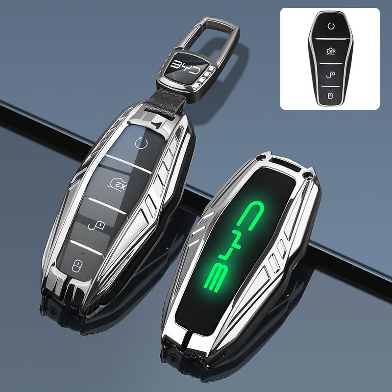 Car Zinc Alloy Key Case Holder Cover For BYD Atto3 Han EV Dolphin Durable Second Song Pro Tang Dm QIn PLUS MAX Yuan Car Styling