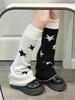A Pair of Autumn and Winter Harajuku Style  Girl Star Skull Elements Wide-leg Socks Leg Covers Lolita Subculture Y2k Slim Stu