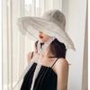 Summer Lace-up Bucket Hat Lace UV Protection Sun Cap Portable Breathable Sunshade Hat for Women